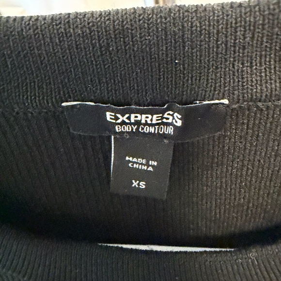 Express Black Ribbed Tank Top - Picture 3 of 3